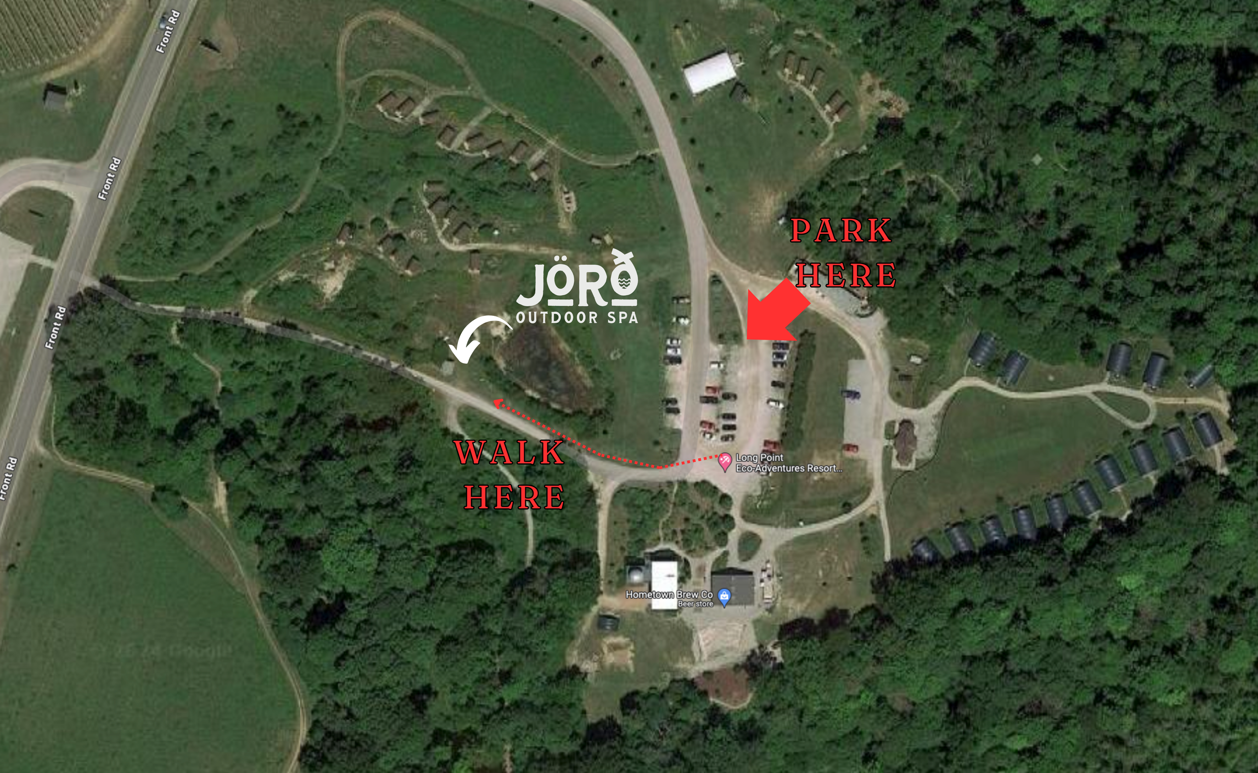 Parking area at Long Point Eco-Adventures